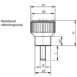 Kipp Novo.Grip Rändelknopf Gr. 1 M6x20 Deckel rapsgelb