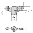 Kipp Novo.Grip Flügelgriff A=75 M10 Form D Edelstahl