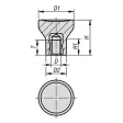 KIPP PILZKNOPF GR. 1 D=M04