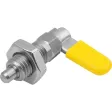 KIPP SPERRRIEGEL MIT SECHSKANT, D=8, M12X1,5, SW1=12, FORM:D, MIT KAPPE
