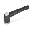 Ganter Klemmhebel, Griff Schwarz, Knopf Grau GN303.2-78