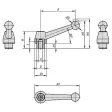 KIPP KLEMMHEBEL GR. 3 M20 STAHL, KOMP: STAHL