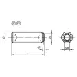 KIPP M08 KUGELDRUCKSCHRAUBE OHNE KOPF FORM:FV