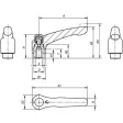 KIPP M06 KLEMMHEBEL MIT SCHUTZKAPPE GR. 2