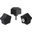 Kipp Fünfsterngriff ergonomisch D1=63, M8x40 Edelstahl