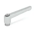 Ganter Verstellbare Klemmhebel, Edelstahl, Silber GN300.1-108