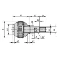 Kipp Novo.Grip Griffkugel drehbar Gr. 2 D=32,M8x12,deckel verkehrsrot,edelstahl