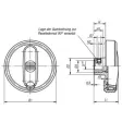 Kipp Handrad ohne Griff Gr. 3 D1=125, D=14h7 Querbohrung