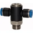 Riegler T-Steckverschraubung »Blaue Serie« drehbar G1/8