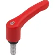 KIPP M05 KLEMMHEBEL GR. 2 MIT SICHERHEITSFUNKTION VERKEHRSROT RAL3020