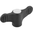 Kipp Novo.Grip Flügelgriff A=38 M4 Deckel lichtgrau