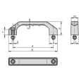 KIPP BÜGELGRIFF A=100 THERMOPLAST