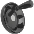 Kipp Scheibenhandrad mit drehbaren Griff unmontiert, Form D, D=100, D5=6