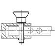 Kipp Steckbolzen mit gefederter Kugel D1=8, L=20