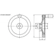 Kipp Scheibenhandrad Alu feststehender Griff ohne Nut, D1=80, D2=12