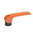 Ganter Exzenterspanner GN927.4-101, Kunststoff-Auflagescheibe ohne Stellmutter, orange, RAL 2004