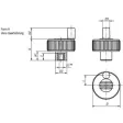 Kipp Novo.Grip Positionierrad Gr. 1 Form H D=40, D1=6, Deckel verkehrsrot