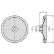 Kipp Scheibenhandrad ähnl. DIN950 ohne Nut, D1=280, D2=28