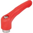 KIPP KLEMMHEBEL GR. 5, M16, HOCHLEISTUNGSTHERMOPLAST ROT RAL3020
