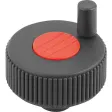 Kipp Novo.Grip Positionierrad Gr. 1 Form M D=40, D1=6, Deckel verkehrsrot