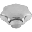 Kipp Sterngriff Form C, D1=63, D4=12h7 Alu, gerommelt