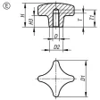 KIPP D1=50 KREUZGRIFF DIN6335