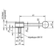 Kipp Flachspannhebel Gr. 2 M10x60