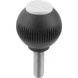 Kipp Novo.Grip Griffkugel Gr. 3 Edelstahl D=40, M10x40, Deckel lichtgrau