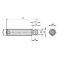 Kipp Gewindestift mit Kugeldruckzapfen D1=M6, L1=35