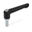 Ganter Verstellbare Klemmhebel, Schwarz GN300.2-45, Schraube Stahl verzinkt