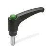 Ganter Verstellbare Klemmhebel GN603-95, grün, RAL 6017, glänzend