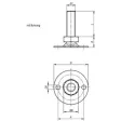 Kipp Stellfuss mit Bohrung D=30 M8x20