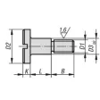 Kipp Flachkopfschraube DIN923 br D1=M8