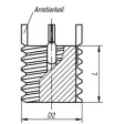 Kipp Gewindeeinsatz Vollkörper D2=M24x1,5
