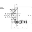Kipp Scheibenhandrad mit drehbaren Griff unmontiert, Form D, D=100, D5=6