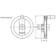 Kipp 2-Speichenhandrad Alu drehbarer Griff ohne Nut, D1=160, D2=16