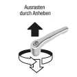 KIPP KLEMMHEBEL GR. 2 M08X50 EDELSTAHL, GESTRAHLT, KOMP: EDELSTAHL