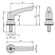 KIPP M10X50 KLEMMHEBEL MIT SPANNKRAFTVERSTÄRKER