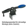 Kipp Schnellspanner horizontal M12 blau Fuss waagrecht