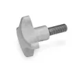 Ganter Kreuzgriffschrauben GN6335.5, Aluminium, Schraube Edelstahl, matt (Gleitschliff)
