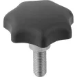 KIPP M12 STERNGRIFF MIT VORSTEHENDER BUCHSE