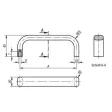 KIPP BÜGELGRIFF A=120 ALUMINIUM