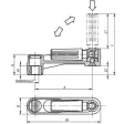 Kipp Novo.Grip Handkurbel Sicherheitszyl. Griff, A=100, D=12h7 mit Nabennut 4p9