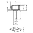 KIPP FLÜGELGRIFF MINIWING EDELSTAHL POLYAMID