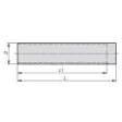 Norelem Zahnwelle Profil T5 L=160, N=44, Aluminium
