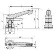 KIPP M10 KLEMMHEBEL MIT SPANNKRAFTVERSTÄRKER GR. 3