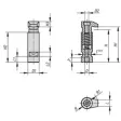 Kipp Spannhaken mit Bund M6