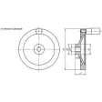 Kipp Scheibenhandrad Alu drehbarer Griff ohne Nut, D1=160, D2=16