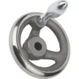 Kipp Handrad DIN950, GG feststellbarer Griff ohne Nut, D1=200, D2=18