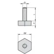 Kipp Stellfuss mit Sechskant sw25 M6x30